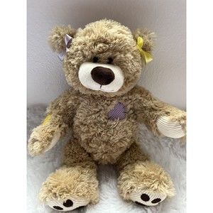 Build A Bear With Patches Brown Teddy Bear 16" Plush
